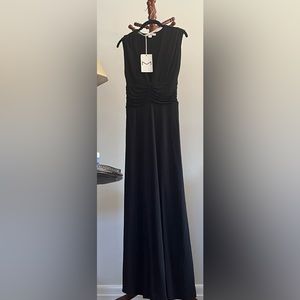 Vintage (2007) M By Madonna For H&M Black Low-Cut Evening Gown (Size 8 US)